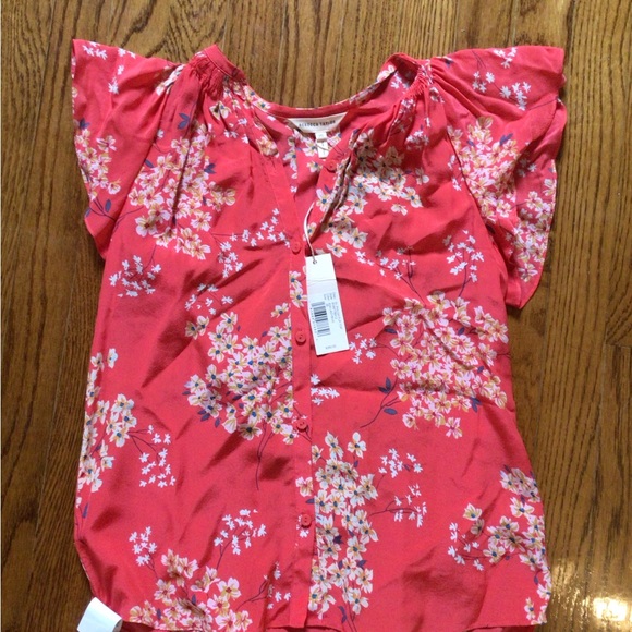 Rebecca Taylor Phlox Floral Silk Button Down Shirt - Picture 7 of 9